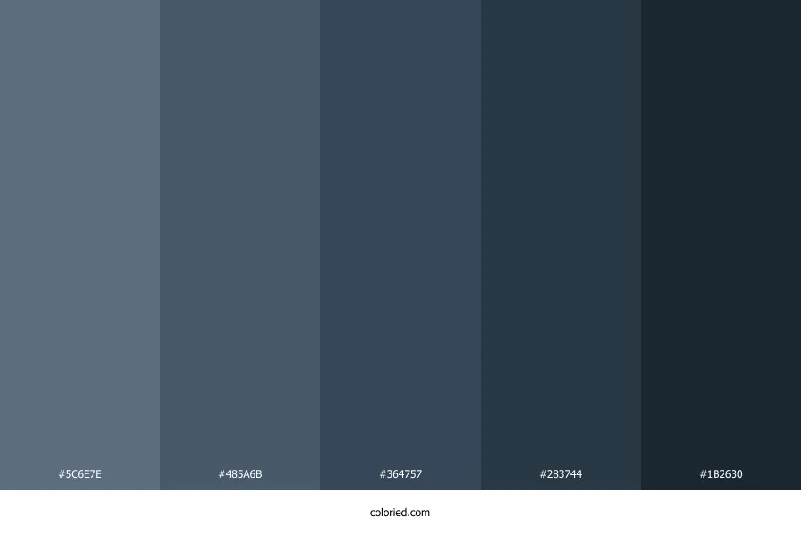 Stormy Blue Color Palette