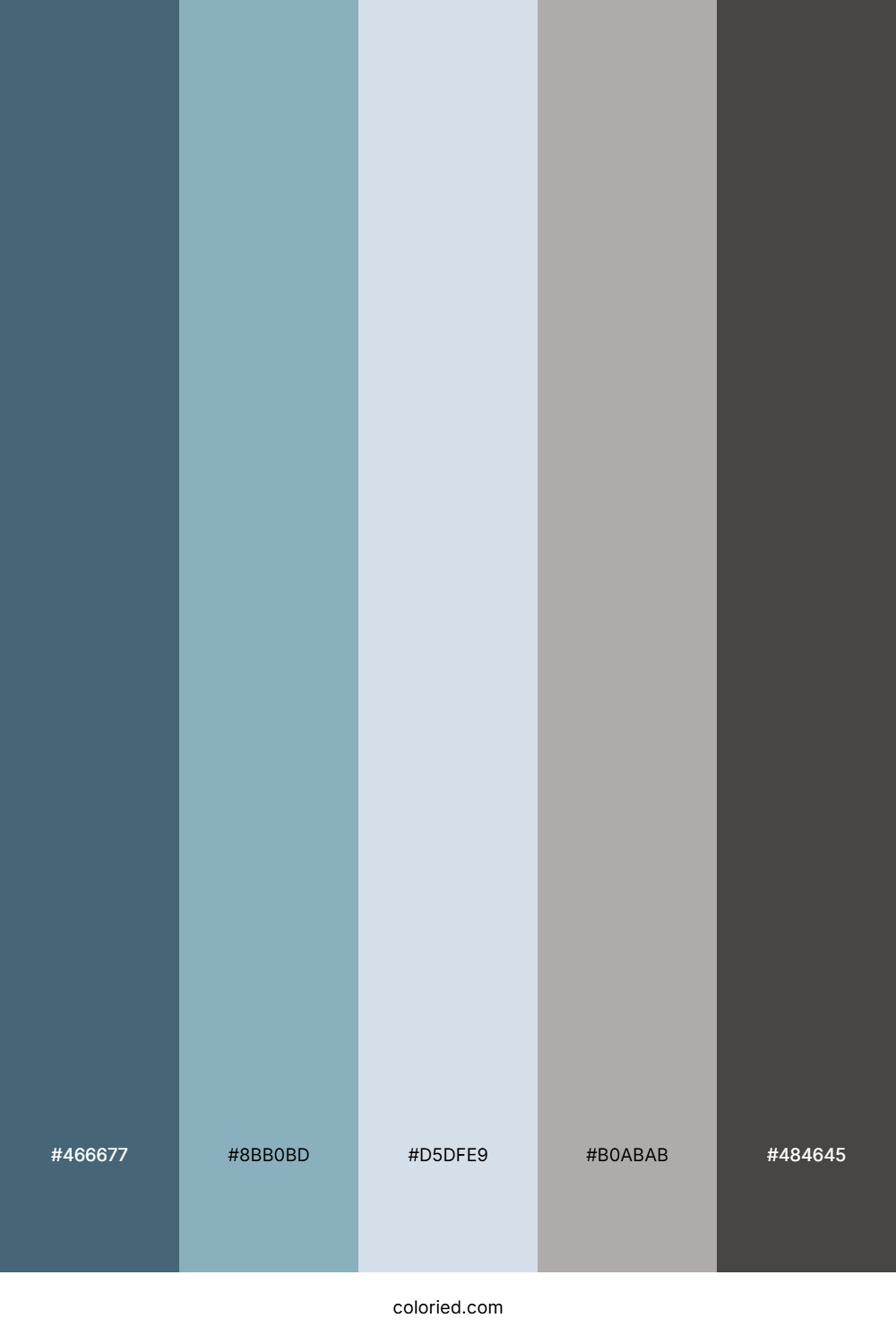 Stormy Harbor Slate Color Palette