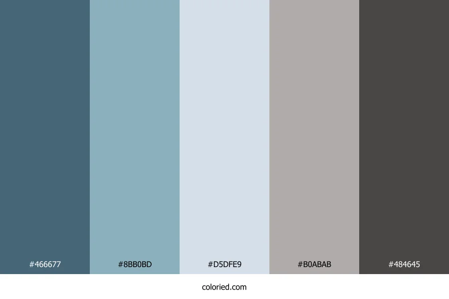 Stormy Harbor Slate Color Palette