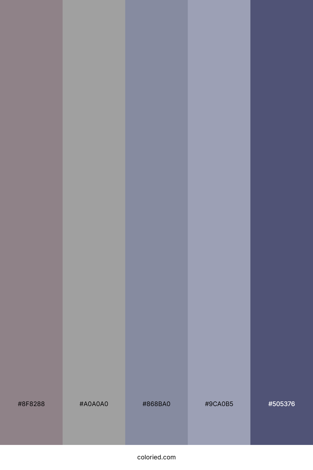 Stormy Purple and Steel Gray Color Palette