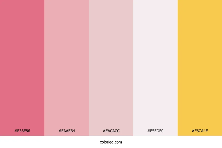 Strawberry Cream Gold Color Palette