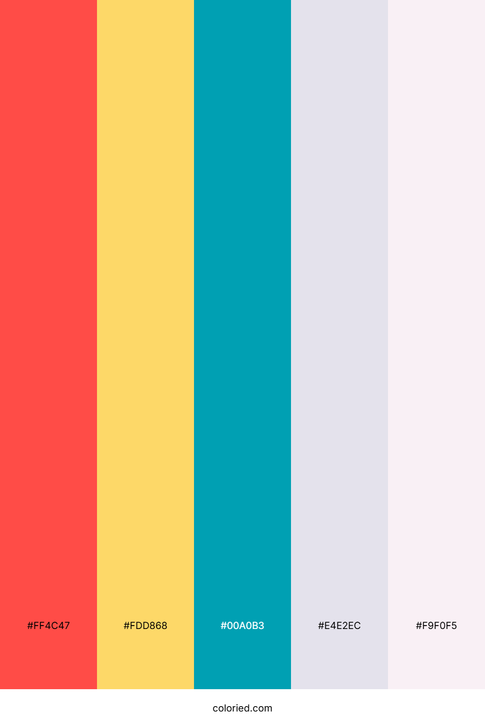 Strawberry Lemon Ocean Color Palette