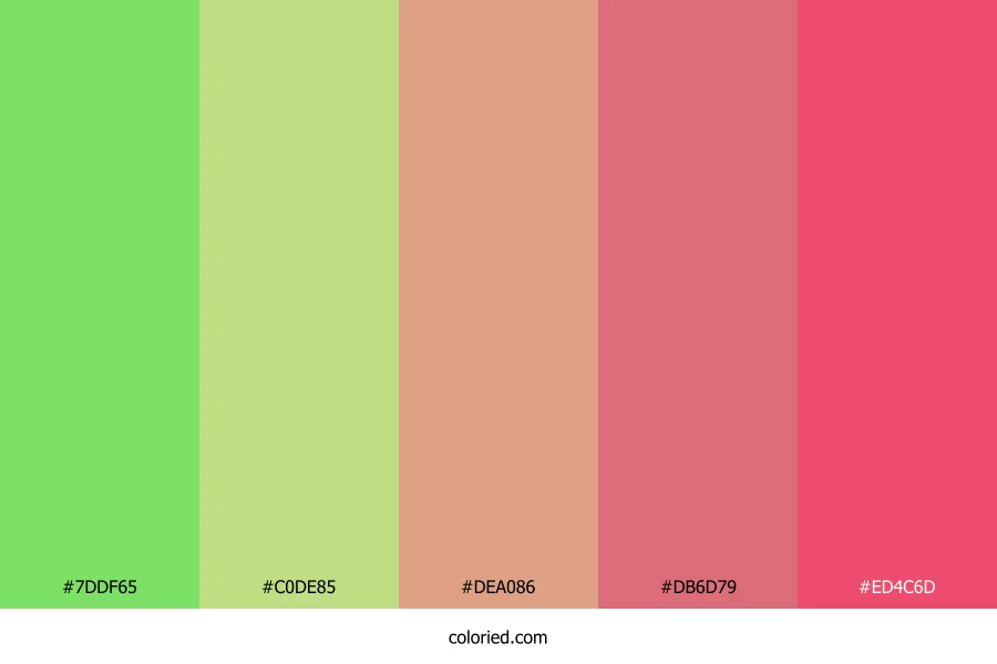 Strawberry Mint Color Palette