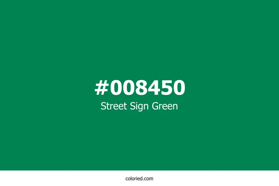 Street Sign Green Color