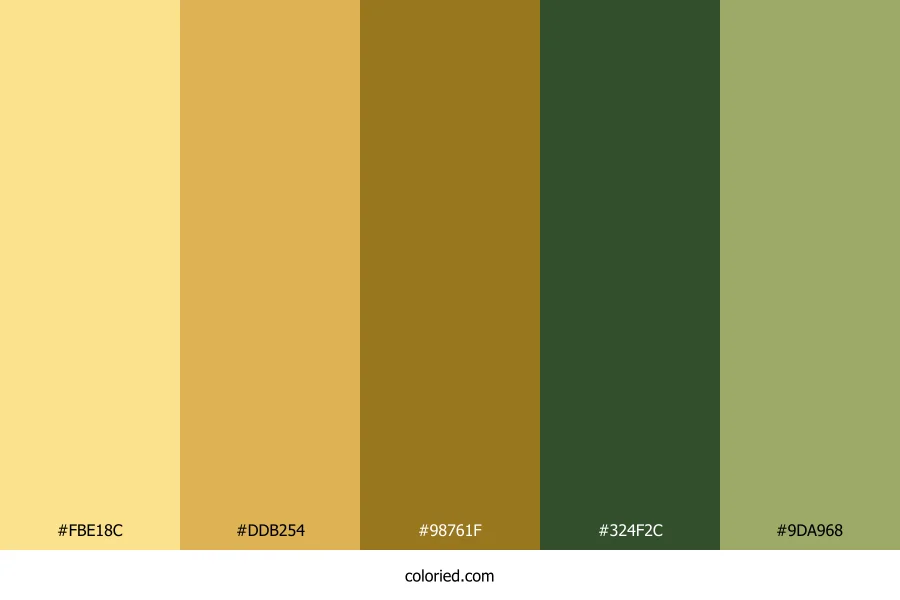 Sugar Cookie Pine Color Palette
