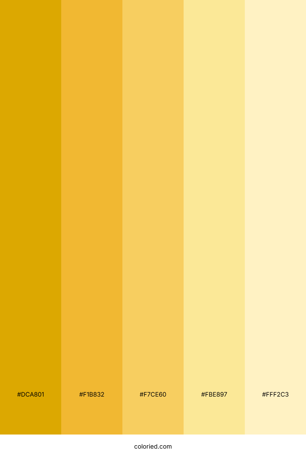 Summer Yellow Shades Color Palette