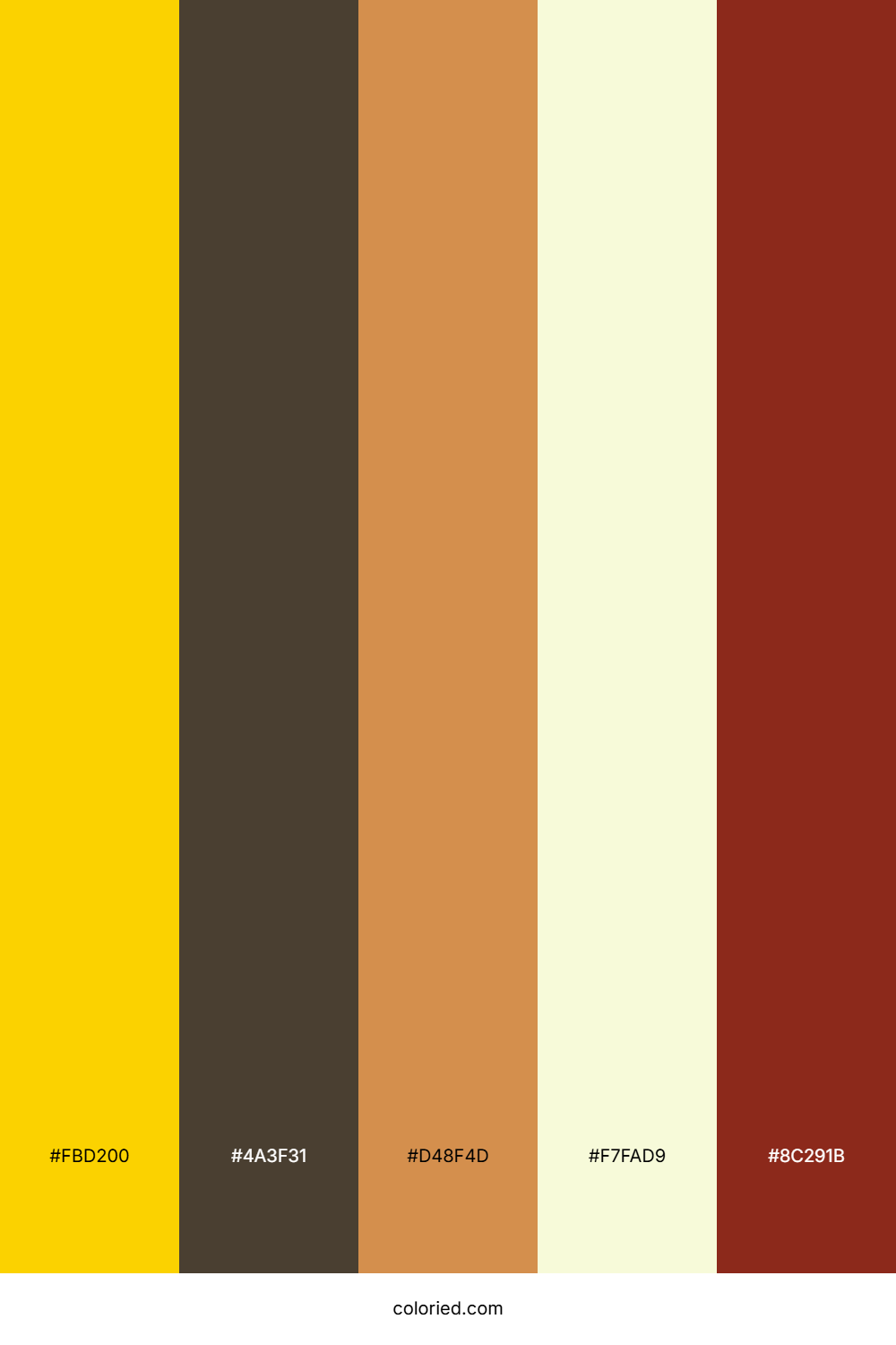 Sunflower Yellow and Chestnut Color Palette