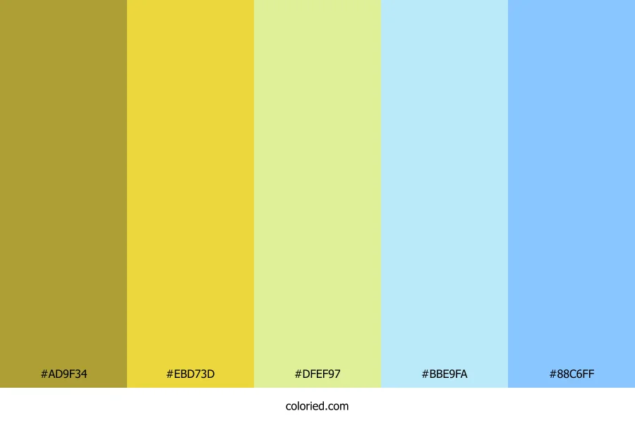 Sunlit Meadow Blue Color Palette