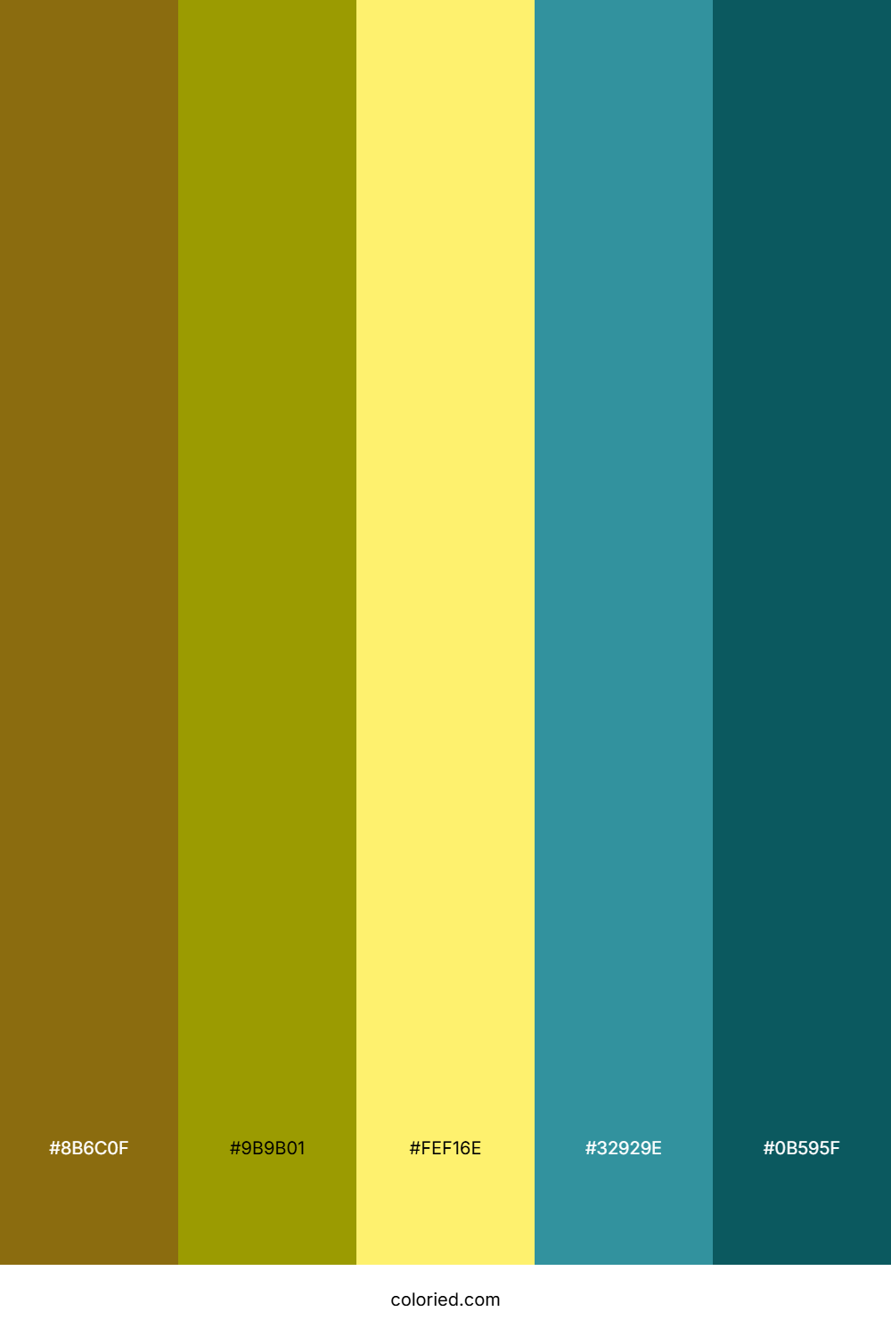 Sunlit Olive Teal Color Palette