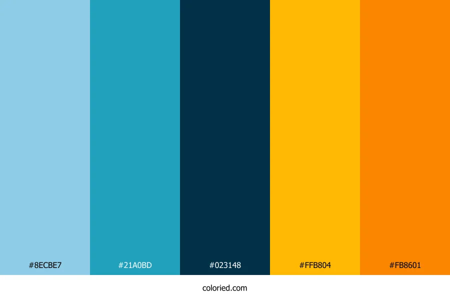 Sunlit Teal Horizon Color Palette