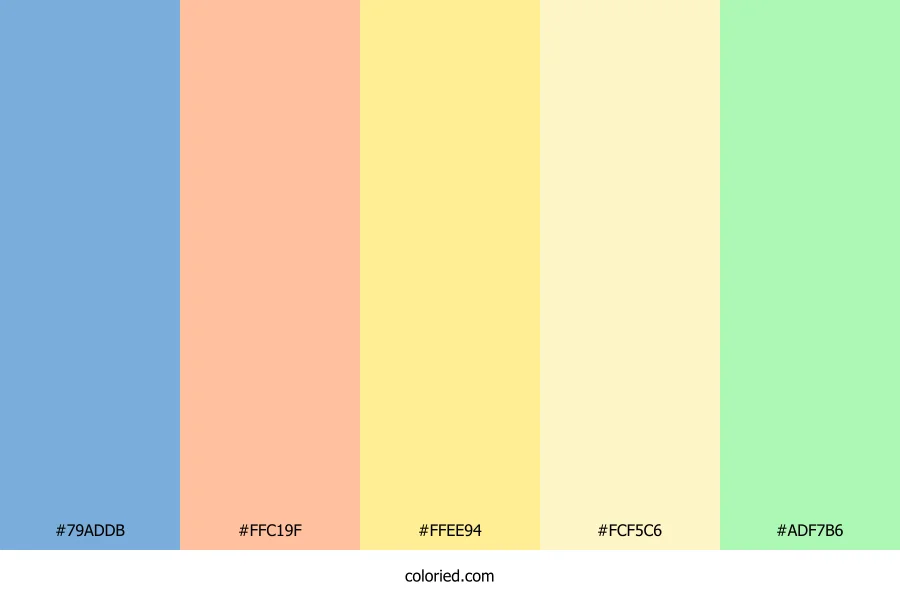 Sunny Pastel Horizon Color Palette