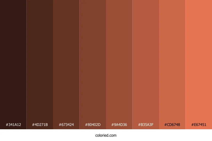 Sunrise Orange Color Shades