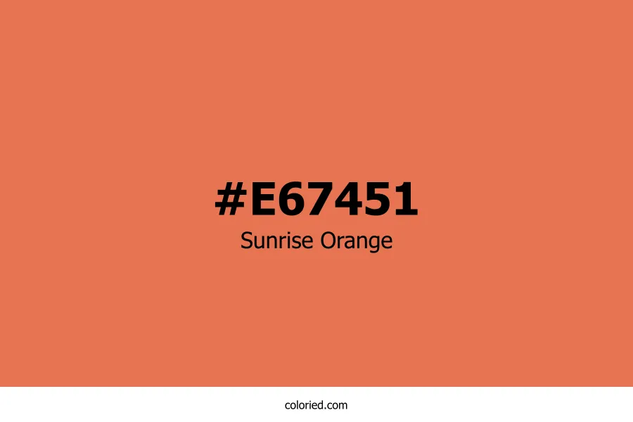 Sunrise Orange Color