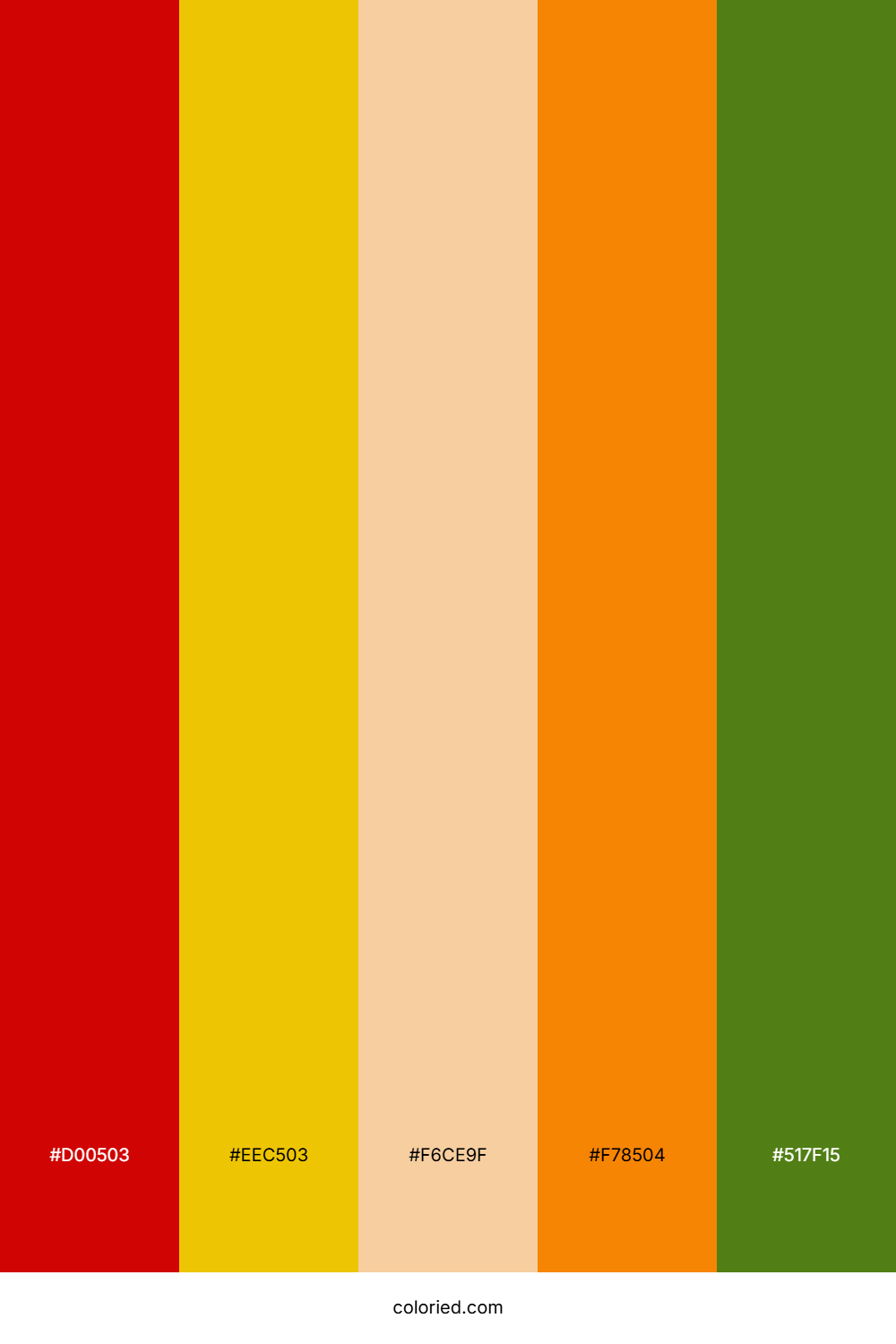 Sunrise Papaya Grove Color Palette