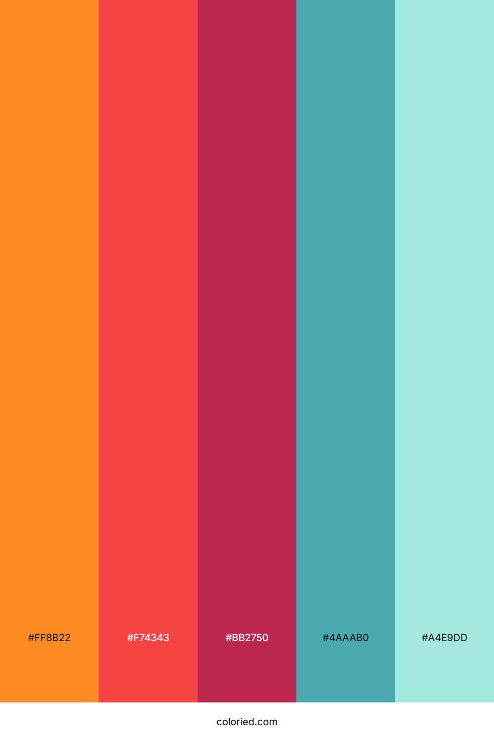 Sunset Coral Breeze Color Palette