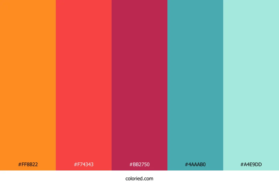 Sunset Coral Breeze Color Palette