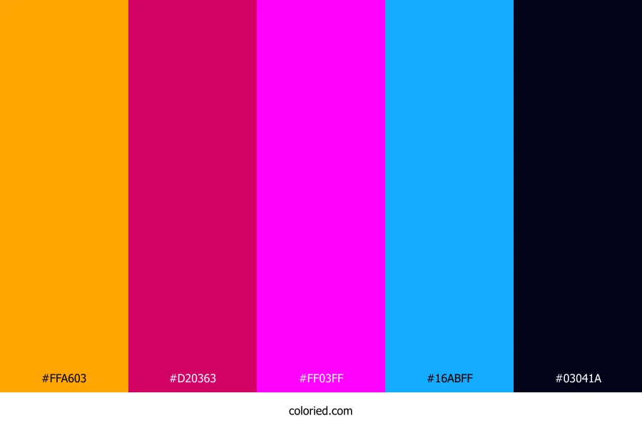 Sunset Fuchsia Flash Color Palette