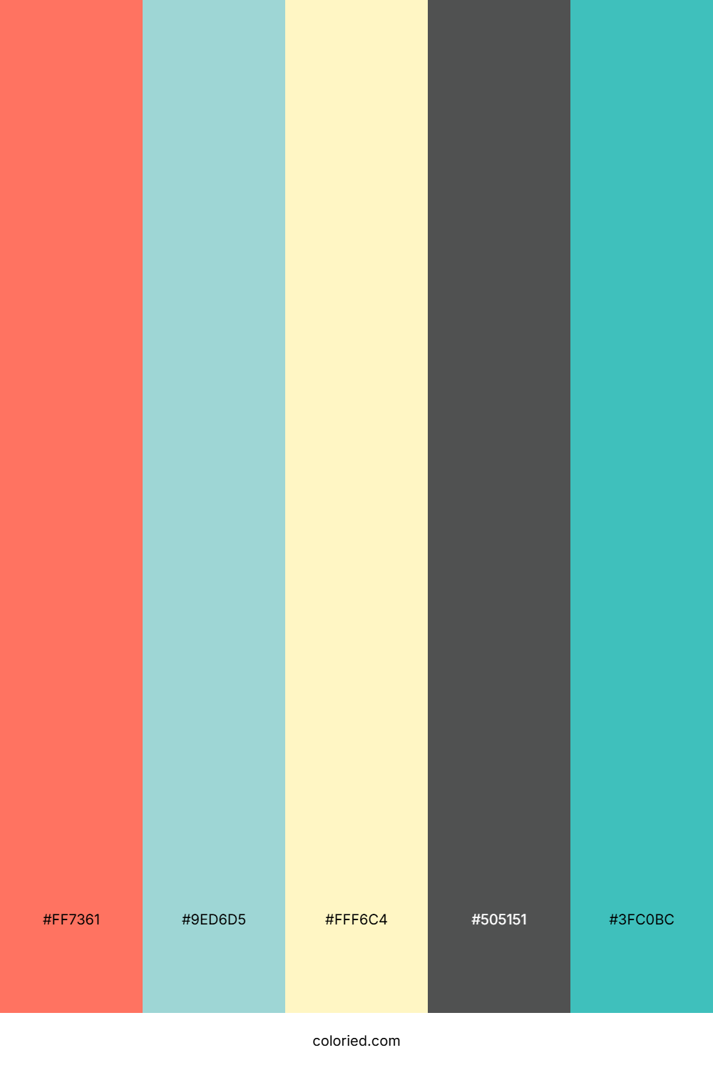 Sunset Mint Contrast Color Palette