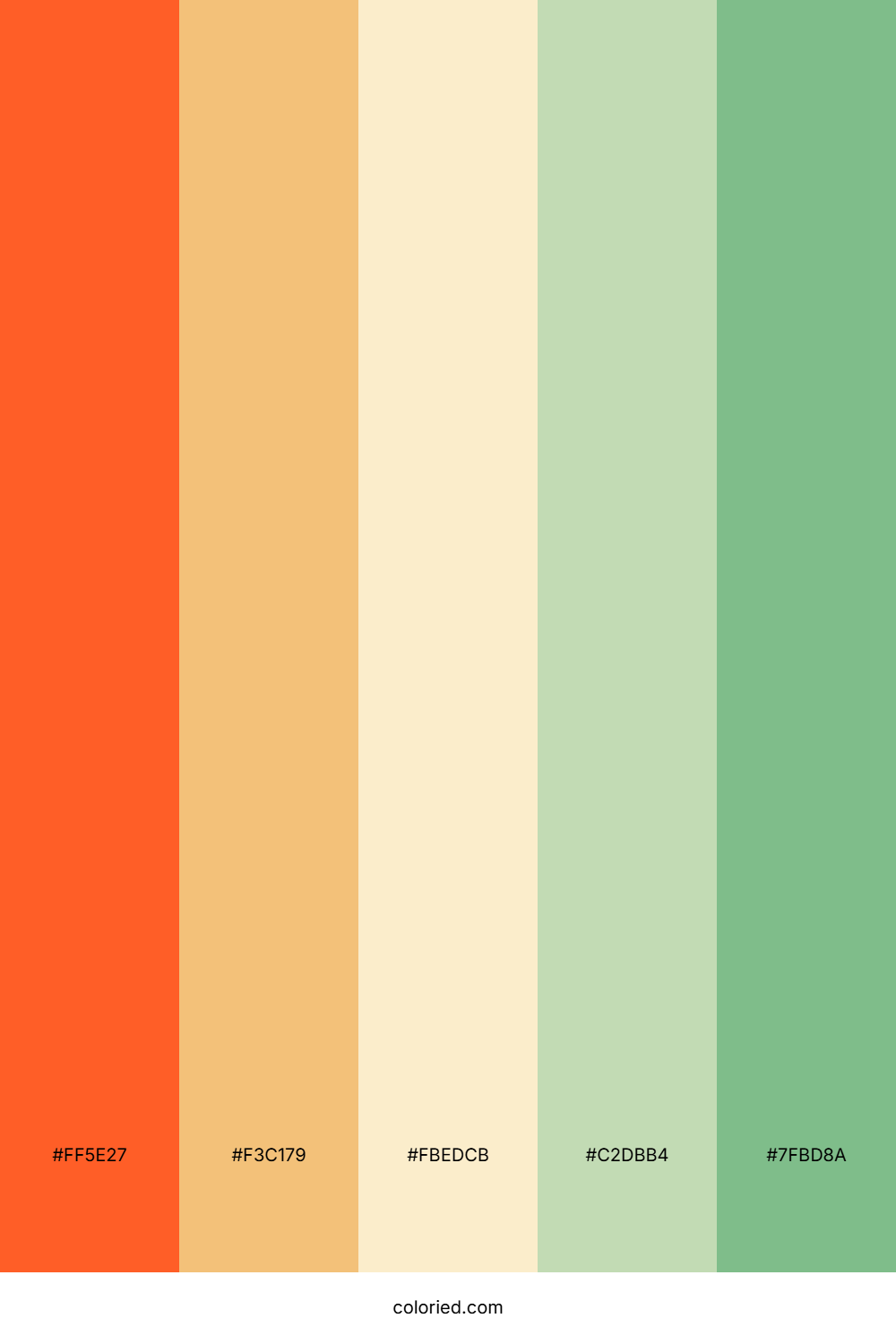 Sunset Mint Grove Color Palette