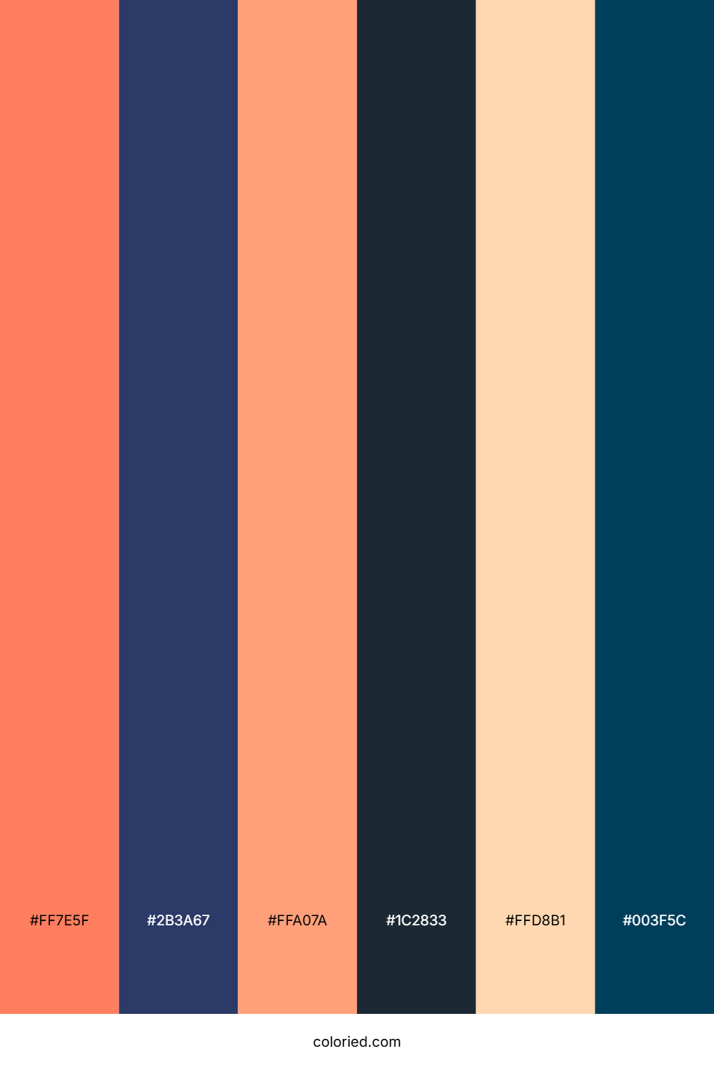 Sunset Navy Glow Color Palette