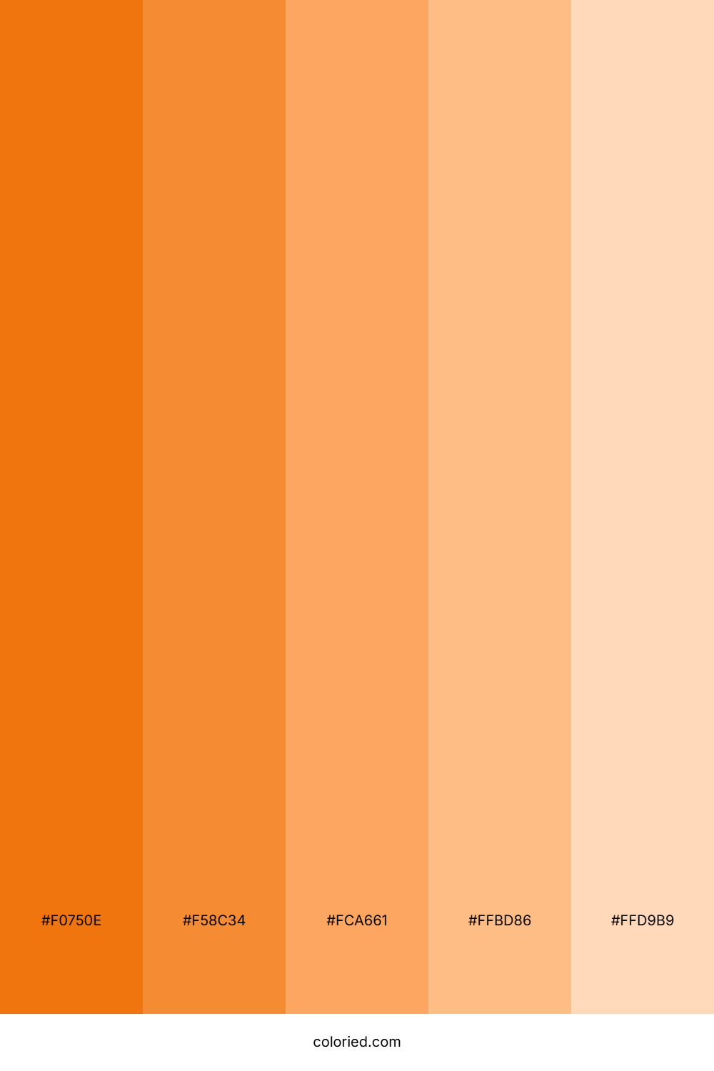 Sunset Orange and Peach Color Palette