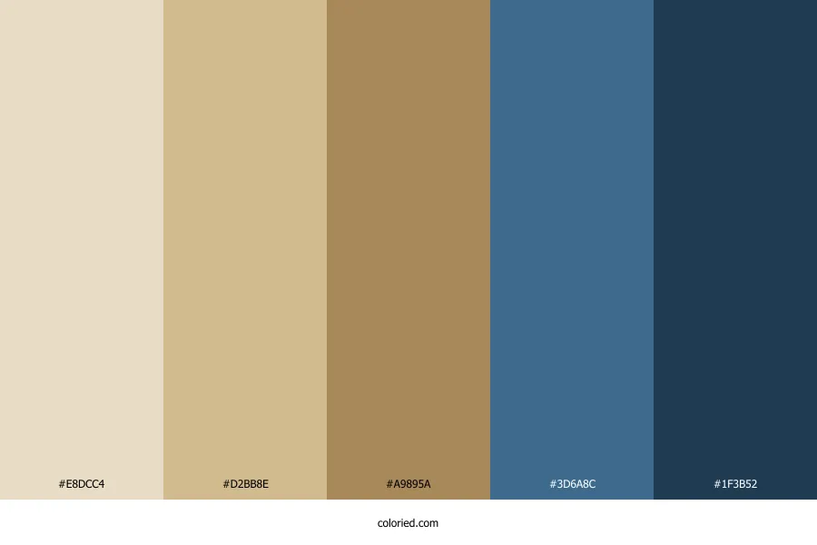 Tan and Blue Color Palette