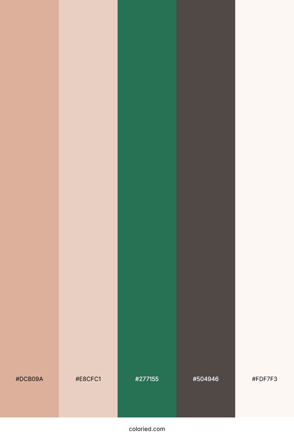 Tan and Forest Green Color Palette
