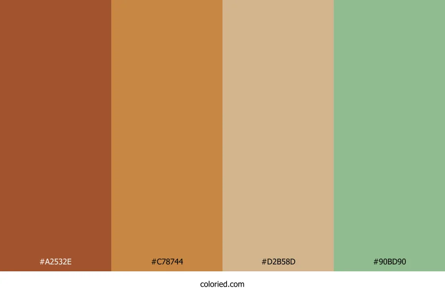 Tan and Green Color Palette