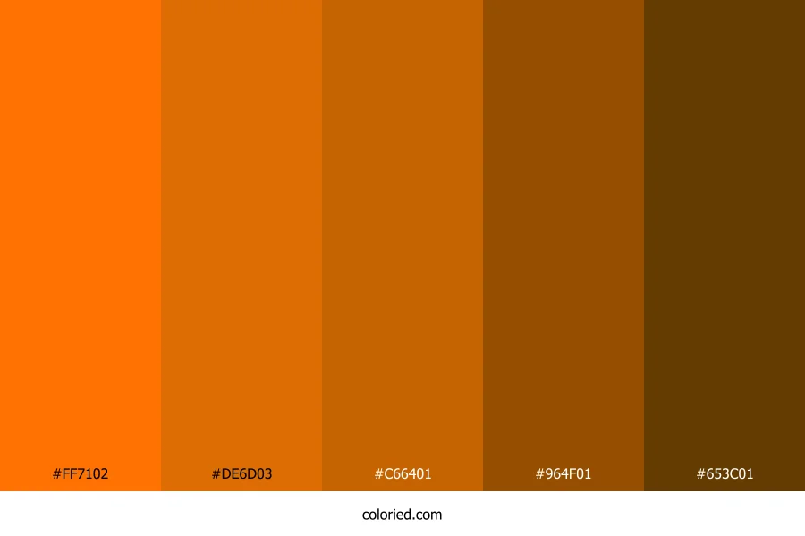 Tangerine and Copper Color Palette