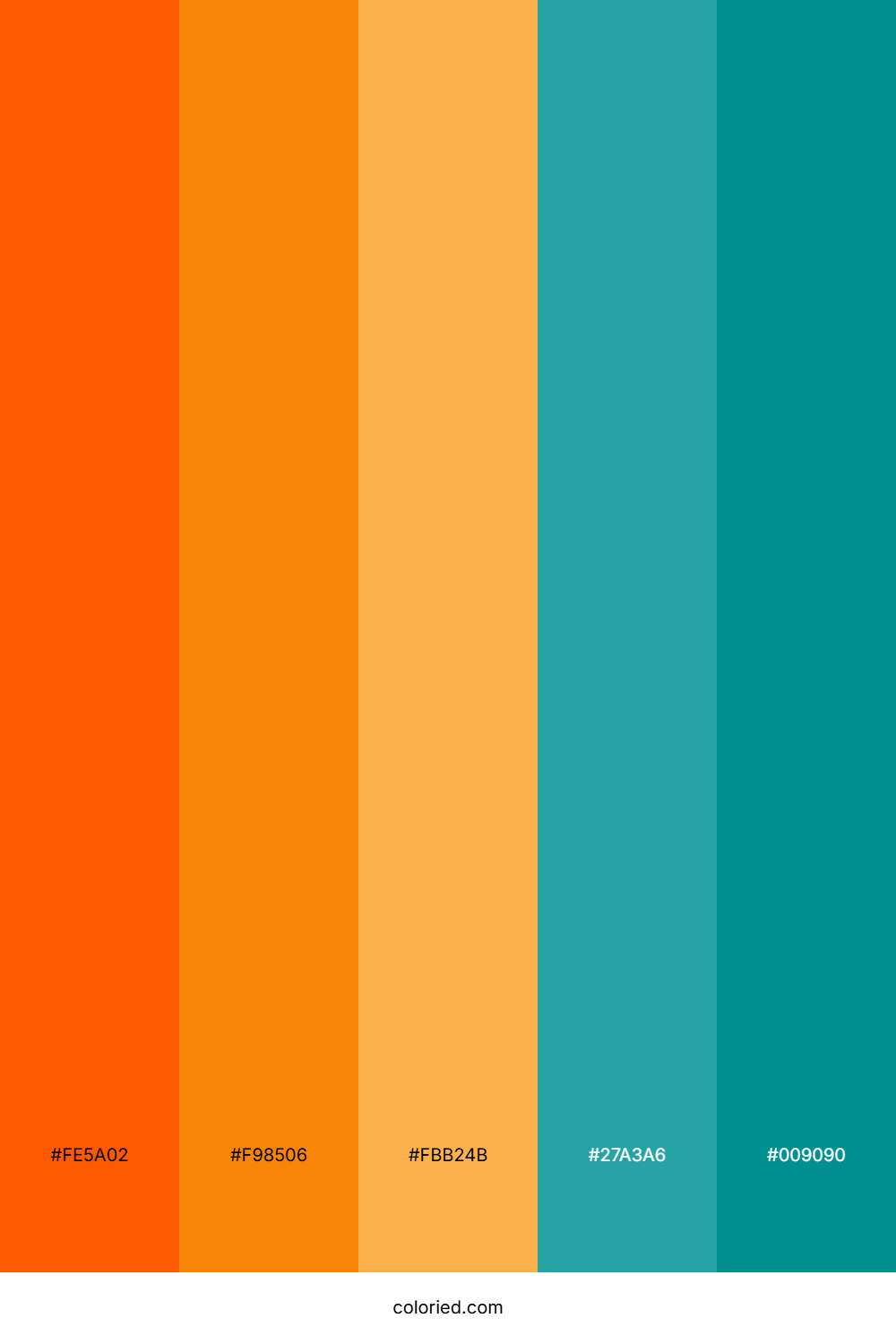 Tangerine And Teal Color Palette