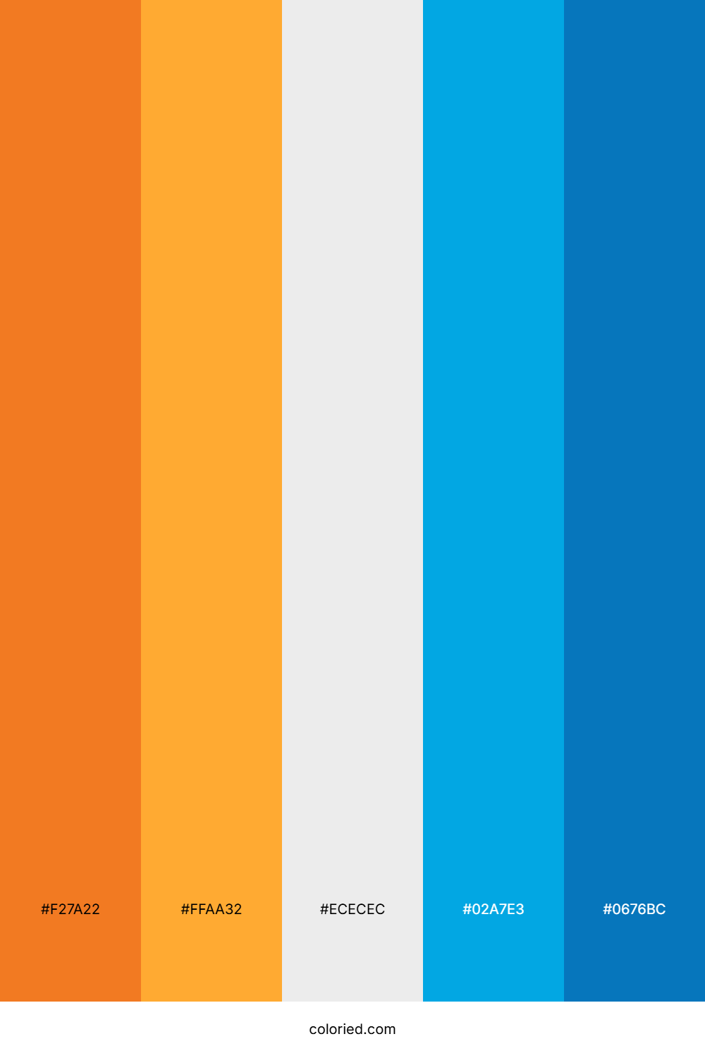 Tangerine Flame and Sky Blue Color Palette