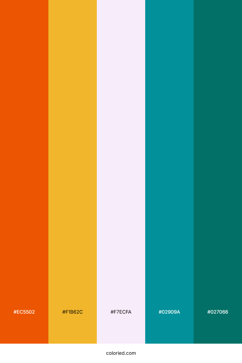 Tangerine Gold Aqua Color Palette