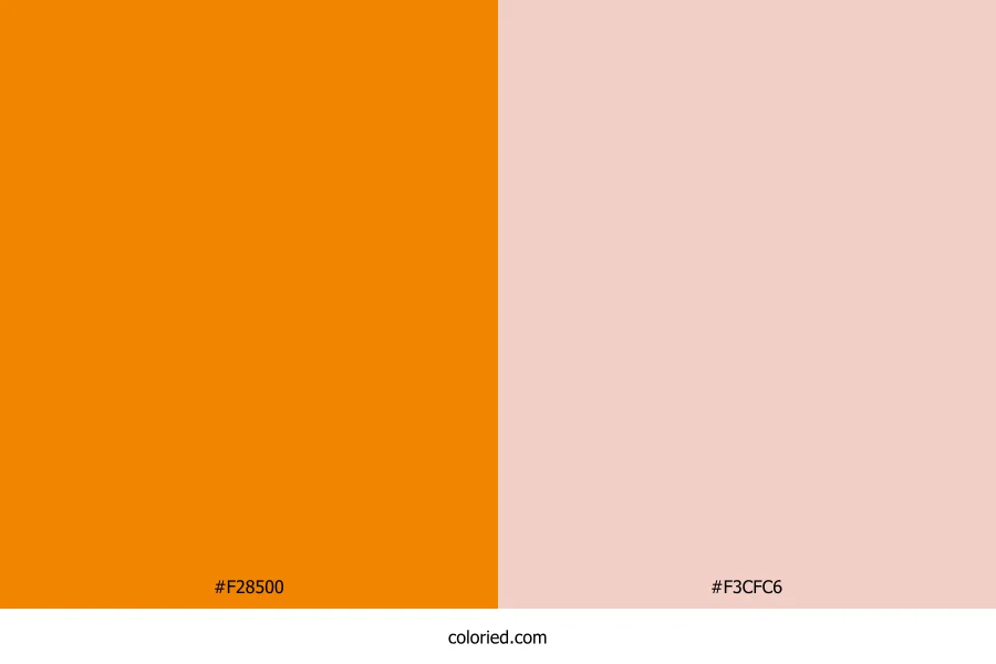 Tangerine Orange and Powder Pink Dress Combination