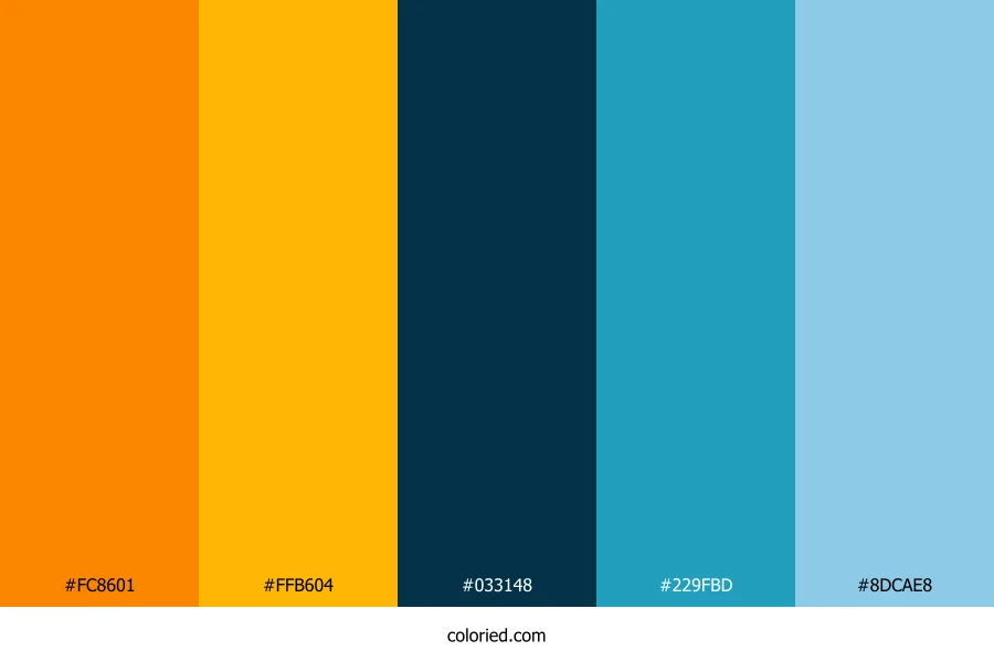 Tangerine Sky Sparkle Color Palette