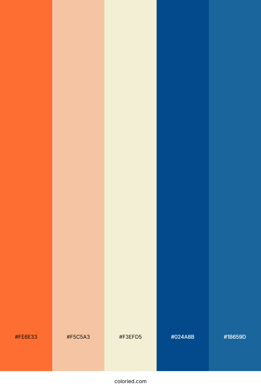 Tangerine Sunset Ocean Color Palette