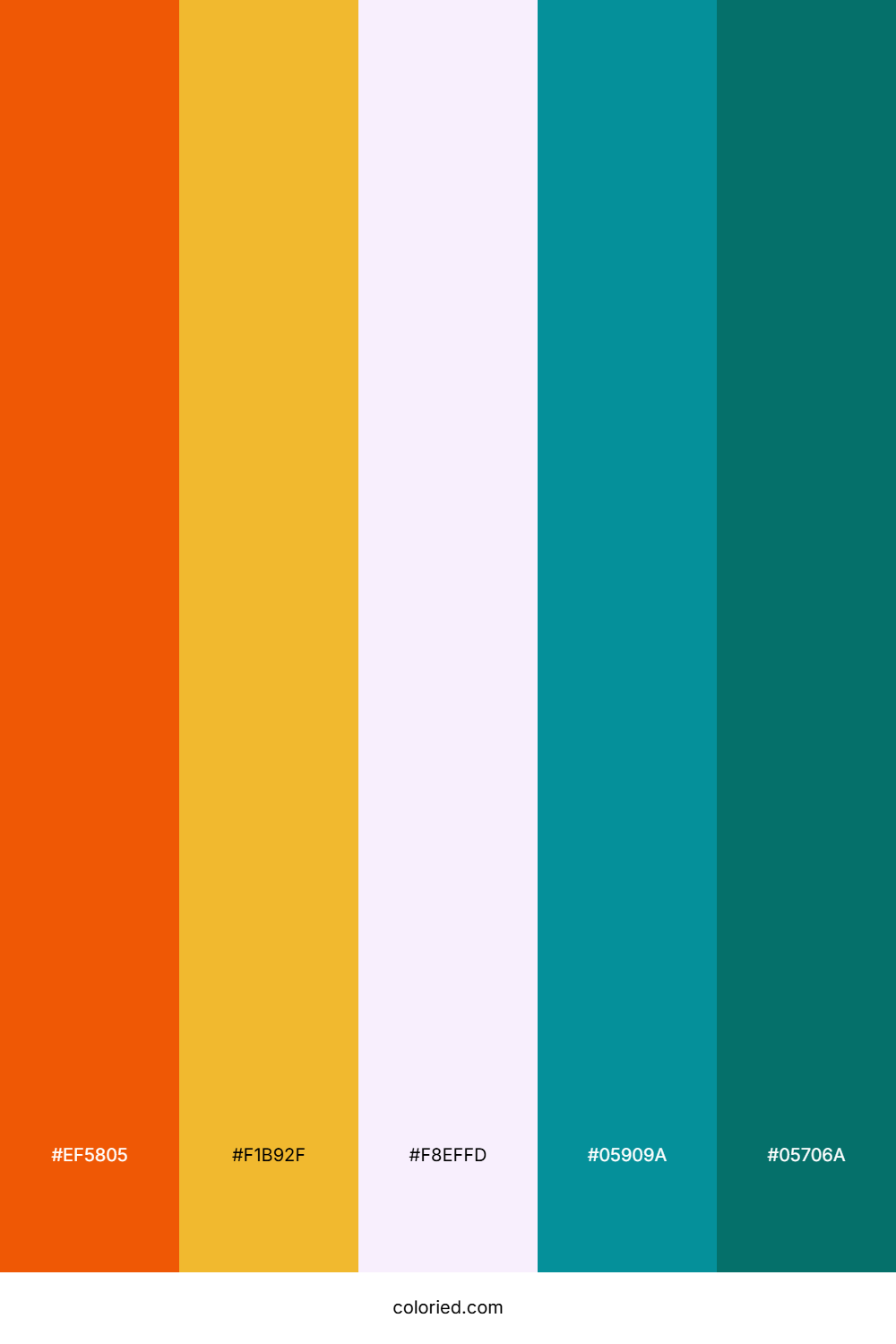 Tangerine Teal Breeze Palette