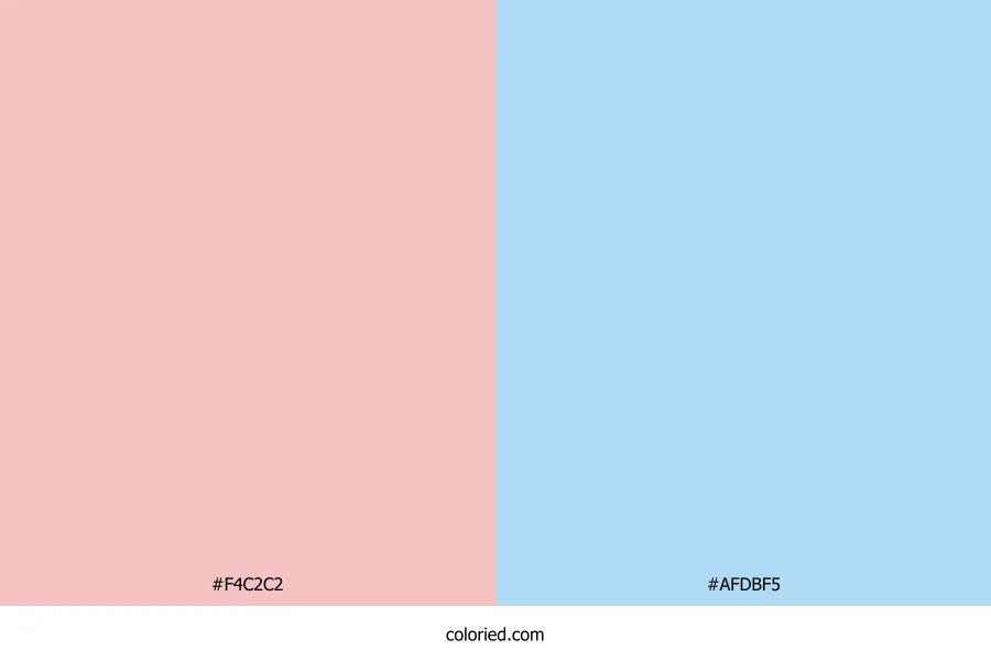 Tea Rose and Icy Blue Dress Combination