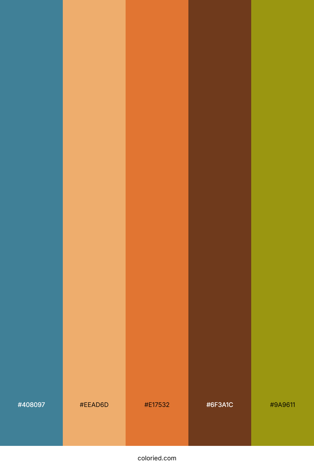 Teal Amber Autumn Color Palette