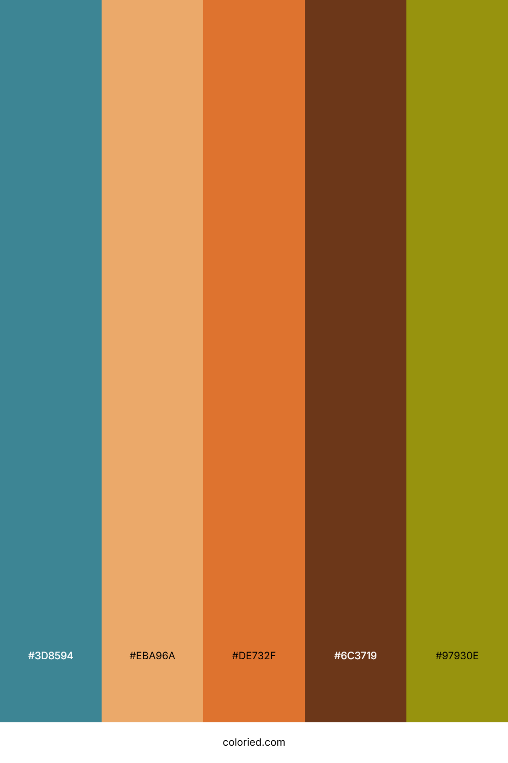 Teal Amber Horizon Palette