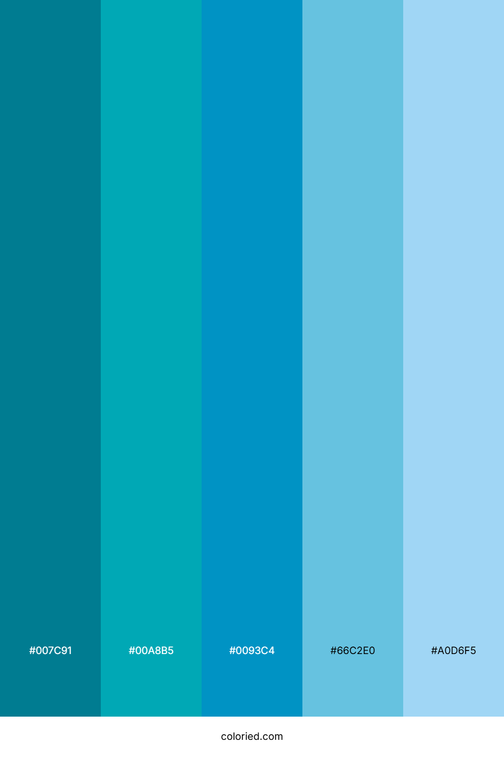 Teal and Blue Color Palette