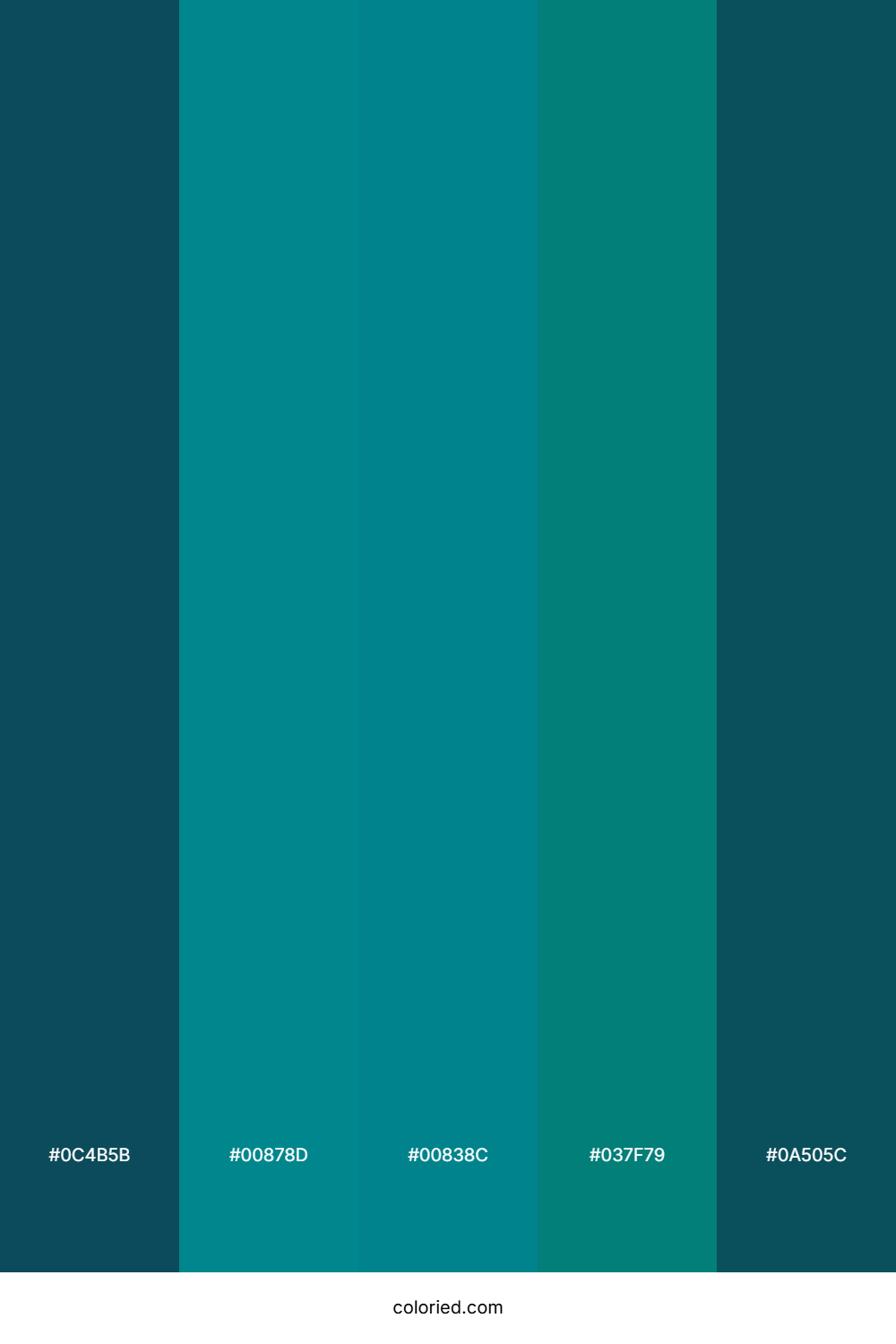 Teal and Deep Cyan Color Palette