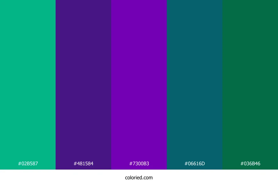 Teal and Deep Purple Color Palette