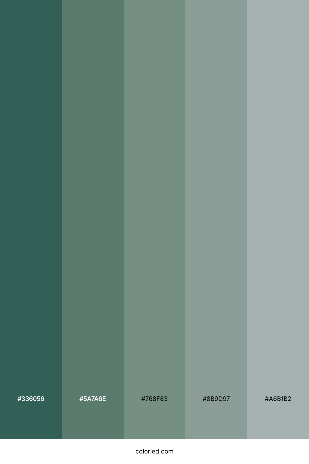 Teal and Gray Color Palette