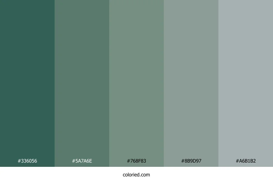 Teal and Gray Color Palette