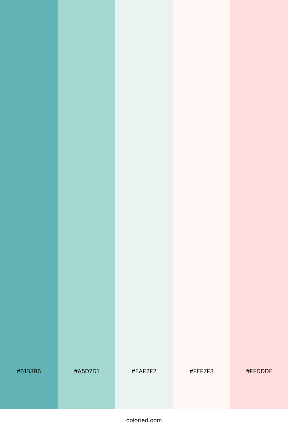 Teal And Light Pink Pastel Color Palette