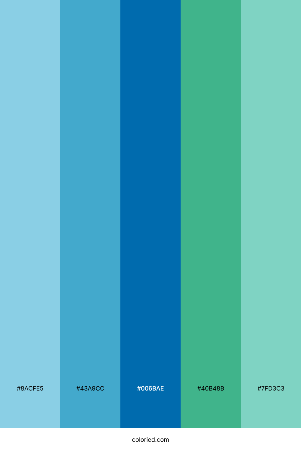 Teal and Ocean Blue Color Palette