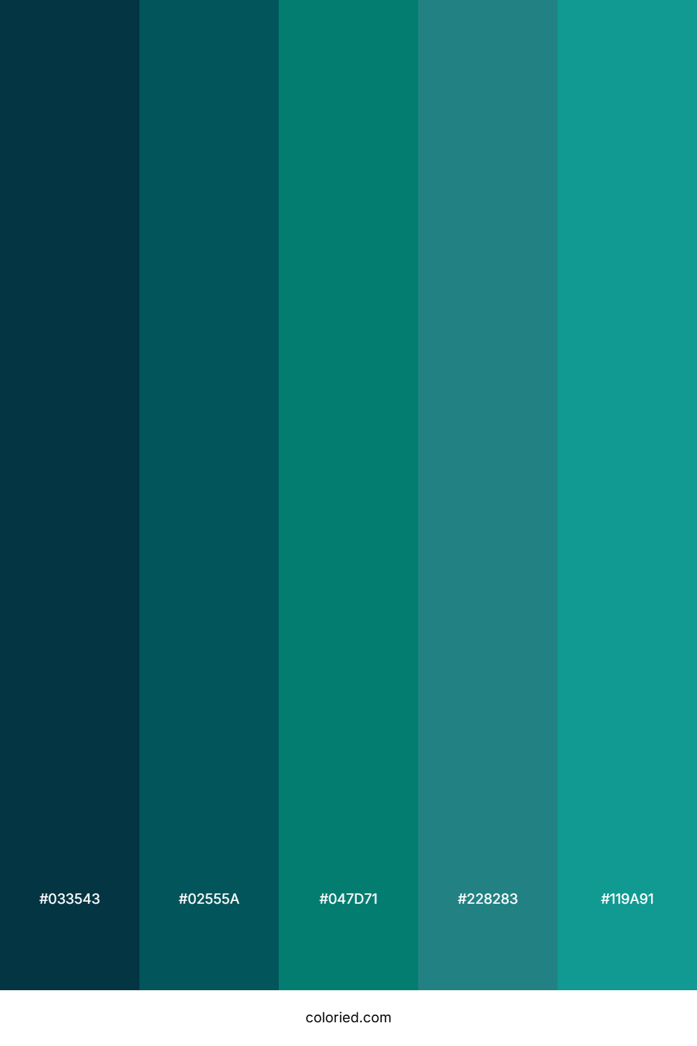 Teal And Ocean Color Palette