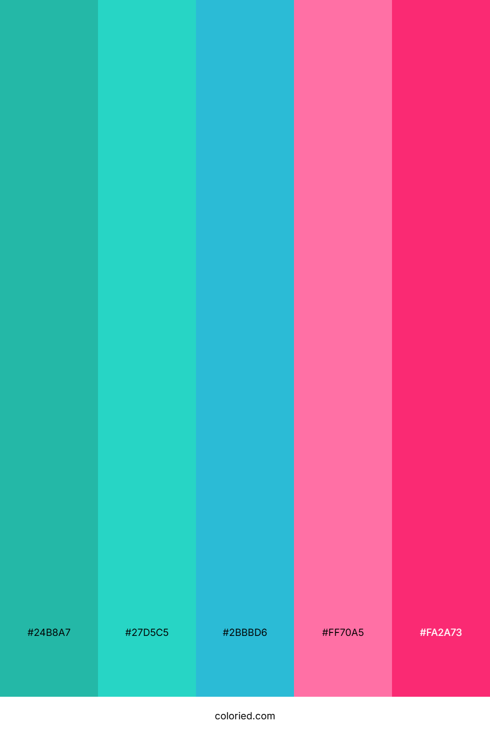 Teal and Pink Color Palette