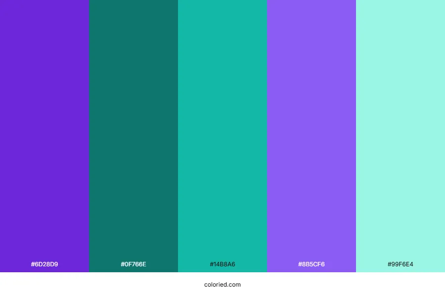 Teal and Purple Color Palette