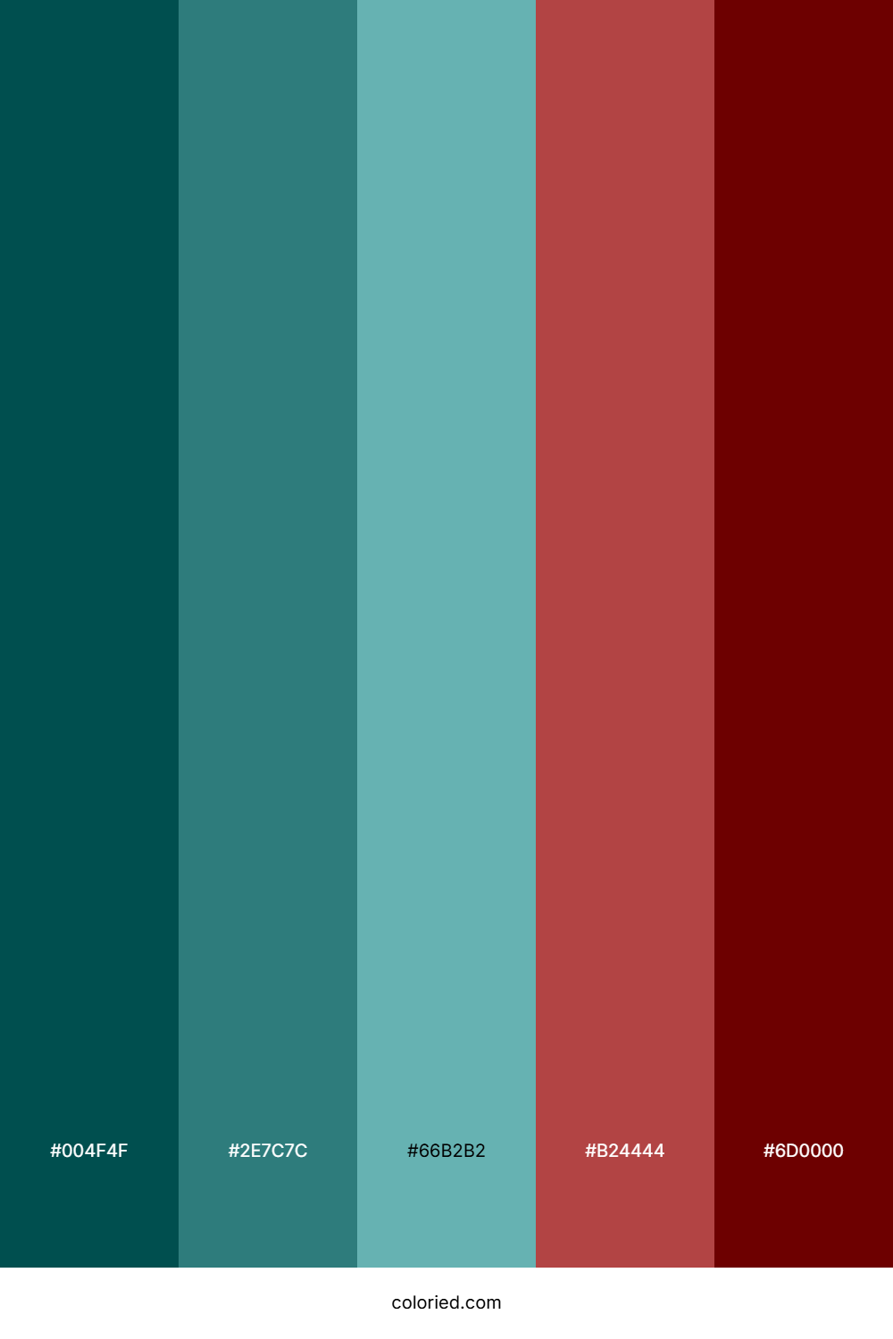 Teal and Red Color Palette